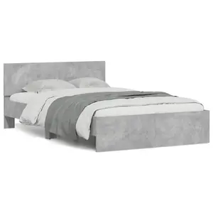 Berkfield Bed Frame without Mattress Concrete Grey 120x200 cm