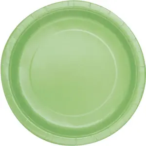 Unique Party Round Dinner Plate (Pack of 16) Apple Green (One Size)