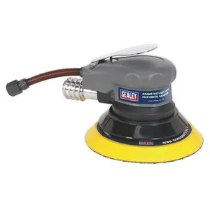 Sealey Diameter 150mm Dust-Free Air Palm Orbital Sander With Soft Rubber Handgrip SA09