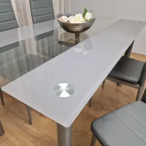 Dining Table With 4 Chairs Glass Grey Kitchen Dining Table and 4 Grey Leather Chairs Furniture Kosy Koala