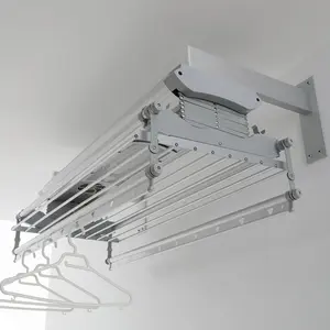 Steel Foldable Wall Mounted Drying Rack 170cm H x 38cm W x 17cm D