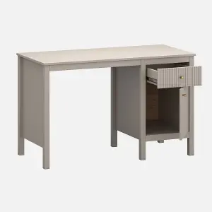 Kleo Modern Desk with Storage - Taupe