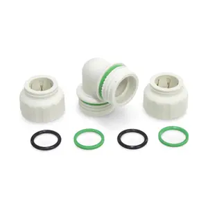 Twist-Loc 22mm Push Fit Elbow Plastic Plumbing Fitting White