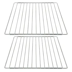 SPARES2GO Universal Adjustable Extendable Oven Cooker Grill Shelf With Locking Nut Design (360mm - 590mm) x 2 Shelves