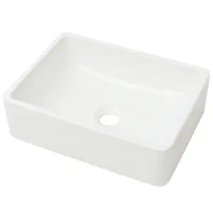 Berkfield Basin Ceramic White 41x30x12 cm