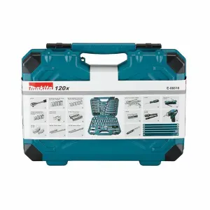 Makita E-06616 120 Piece Maintenance Kit Spanner Socket Screwdriver Bit Set Case