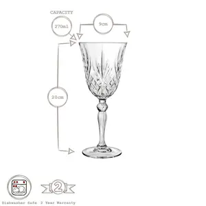 Melodia 270ml Red Wine Glass Set (Set of 6)