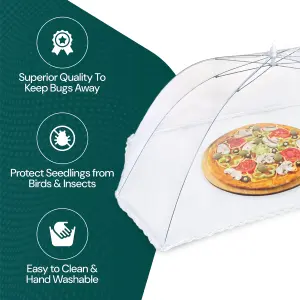 ASAB Pack Of 2 Giant Food Cover Umbrella - White 70x120cm