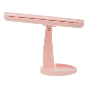 Maison by Premier Cassini Tri Fold Pink Led Table Mirror