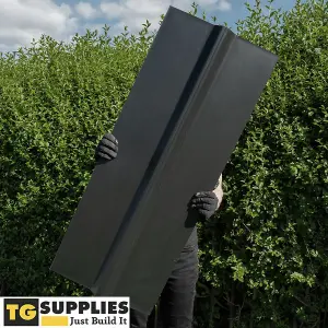 Heavy Duty Universal Opaque Black PVC Roof Ridge Capping UniRidge - Universal Roofing Verge Capping