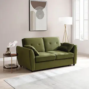 Bernie 2 Seater Pop Up Olive Sofa