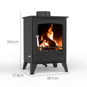 5kW Steel Eco Solid Multifuel Wood Burning Stove