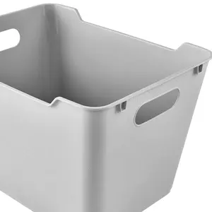 Keeeper Set of 2 Storage Box 20L Textured Surface - Grey