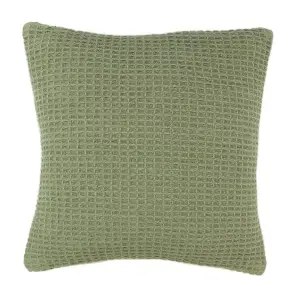 Bruges Filled Cushion With Geo Waffle Texture