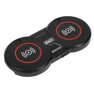 Sealey Wireless Charging Base Double With Two Strong Magnets 5V-2A WCB4