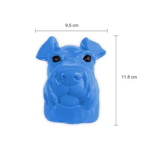 Walplus Animal Head Decoration Wall Art Sculpture - Blue Miniature Schnauzer Dog