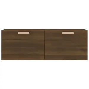 Berkfield Wall Cabinet Brown Oak 100x36.5x35 cm Engineered Wood