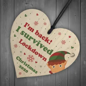 Funny Lockdown Sign Christmas Decoration Christmas Gift For Daughter Son Elf Sign