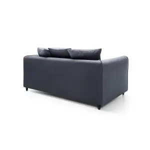 Chicago Velvet 2 Seater Sofa in Dark Grey