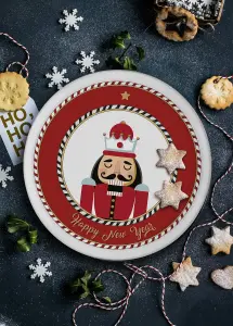 Rozi The Nutcracker Collection Round Serving Platter