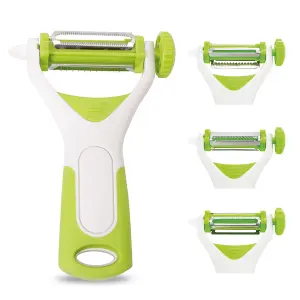 MantraRaj 3 in 1 Multi-Functional Peeler Multi Vegetable Straight Serrated Julienne Peeler for Vegetable and Fruit