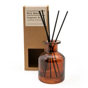 Candlelight Burnt orange Glass Jar Meadow Reed diffuser, 100ml