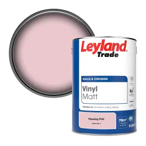 Leyland Trade Vinyl Matt Walls & Ceilings Emulsion Paint Pleasing Pink (PPG1184-2) 5L