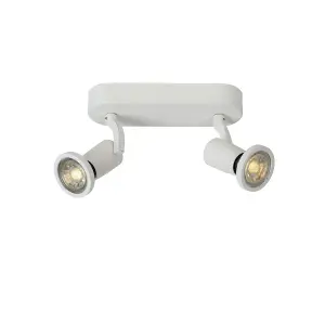 Lucide Jaster-Led Modern Twin Ceiling Spotlight - LED - GU10 - 2x5W 2700K - White