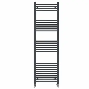 Right Radiators 1600x500 mm Straight Heated Towel Rail Radiator Bathroom Ladder Warmer Anthracite