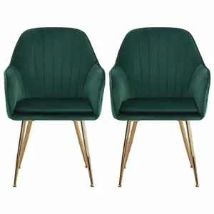 Elianna Upholstered Dining Chair (Set of 2) Emerald green