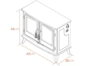 Adam Woodhouse Electric Stove in Pure White