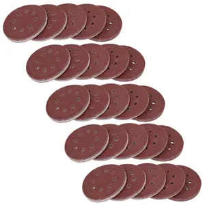 125mm Mixed Grit Hook And Loop Sanding Abrasive Discs Mixed Grit 250 Pack