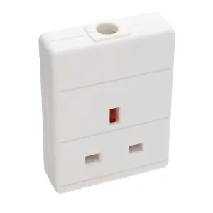 Single 1 Gang Trailing Socket Extension - White