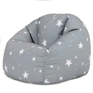 icon Kids Starry Skies Bean Bag Chair Grey Childrens Bean Bags