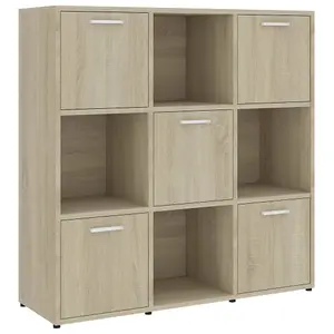 Berkfield Book Cabinet Sonoma Oak 90x30x90 cm Engineered Wood