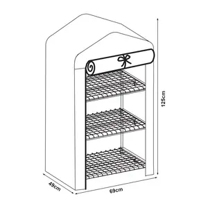 Chaam 2 Ft W x 1.5 Ft D Greenhouse White