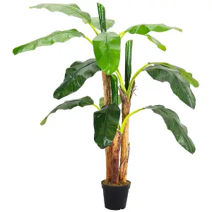 3 Trunk Garden Decoration Artificial Banana Tree in Pot 180 cm