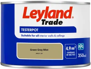 Leyland Trade Vinyl Matt Walls & Ceilings Emulsion Paint Green Gray Mist (PPG11-29) 350ml Tester