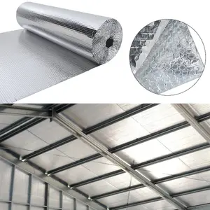 Single Bubble Foil Insulation, Heat Reflective 3 mm Thick Double Layer Aluminium Insulation Foil,1m x 15m(15m²)