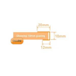 SNAPA AG212 Clear 10mm Capping strip (W)15mm