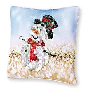 Diamond Painting Kit: Cushion: Snowman Top Hat