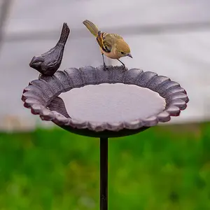 Woodside Ground Insert Cast Iron Bird Bath