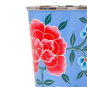 BillyCan Hand-Painted Picnic Cups - 300ml - Ocean Peony - Pack of 6