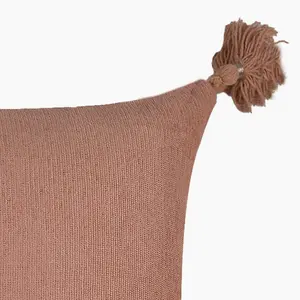 Coral Haven Cushion - Chenille/Cotton - L45 x W45 x H1 cm - Coral