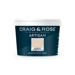 Craig & Rose Artisan Neutral Intrigue Metallic effect Mid sheen Topcoat Special effect paint, 250ml