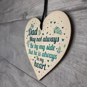 Red Ocean Dad Father Memorial Plaques In Memory Handmade Wooden Heart Sign Memorial Ornament Christmas Bauble Gifts