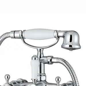 ENKI BT8608 Traditional Bath Shower Mixer Taps Chrome Cross Victorian BEAUMONT