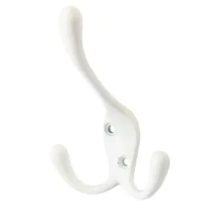 White Zinc alloy Large Triple Hook (H)70mm (W)57mm