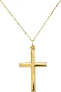 Revere 9Ct Gold Small Cross Pendant Necklace