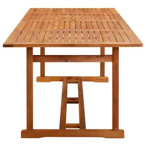 Berkfield Garden Dining Table 220x90x75 cm Solid Acacia Wood